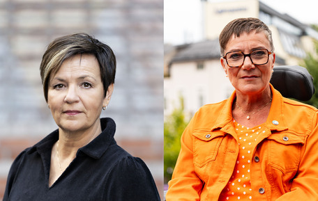 Collage med portrettbilder av Anne Tingelstad Wøien og Tove Linnea Brandvik