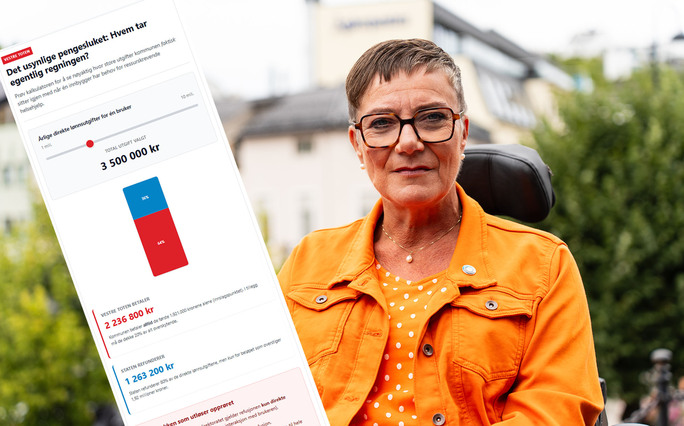 Collage portrett av Tove Linnea Brandvik og skjermdump fra Oppland Arbeiderblad