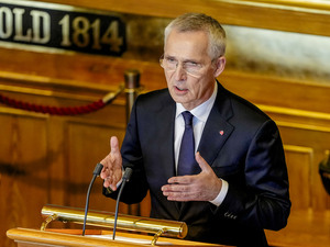 Jens Stoltenberg på Stortingets talerstol