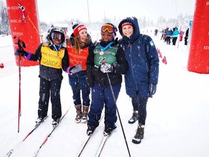 Fire barn i skiløypa