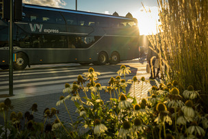 Vy Ekspressbuss i gate