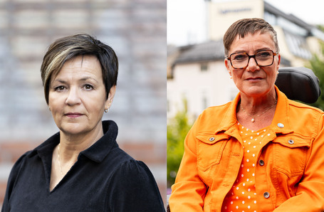 Collage med portrettbilder av Anne Tingelstad Wøien og Tove Linnea Brandvik