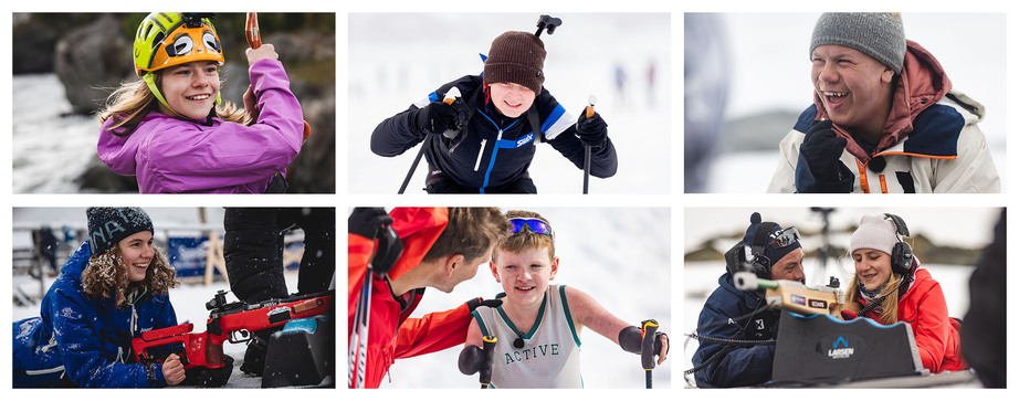 Collage med bilder av årets deltakere i Team Pølsa