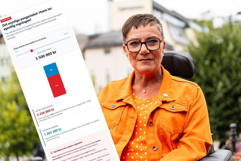 Collage portrett av Tove Linnea Brandvik og skjermdump fra Oppland Arbeiderblad