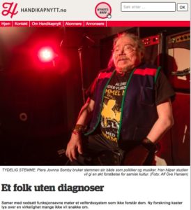 Faksmiel med bile av Somby og tittelen: Et folk uten diagnoser