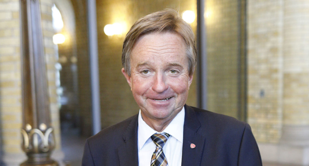 Portrett av Tore Hagebakken på Stortinget.