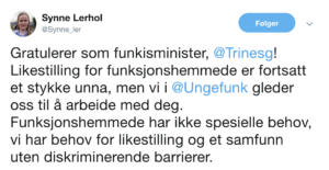 Skjermbilde fra Twitter.