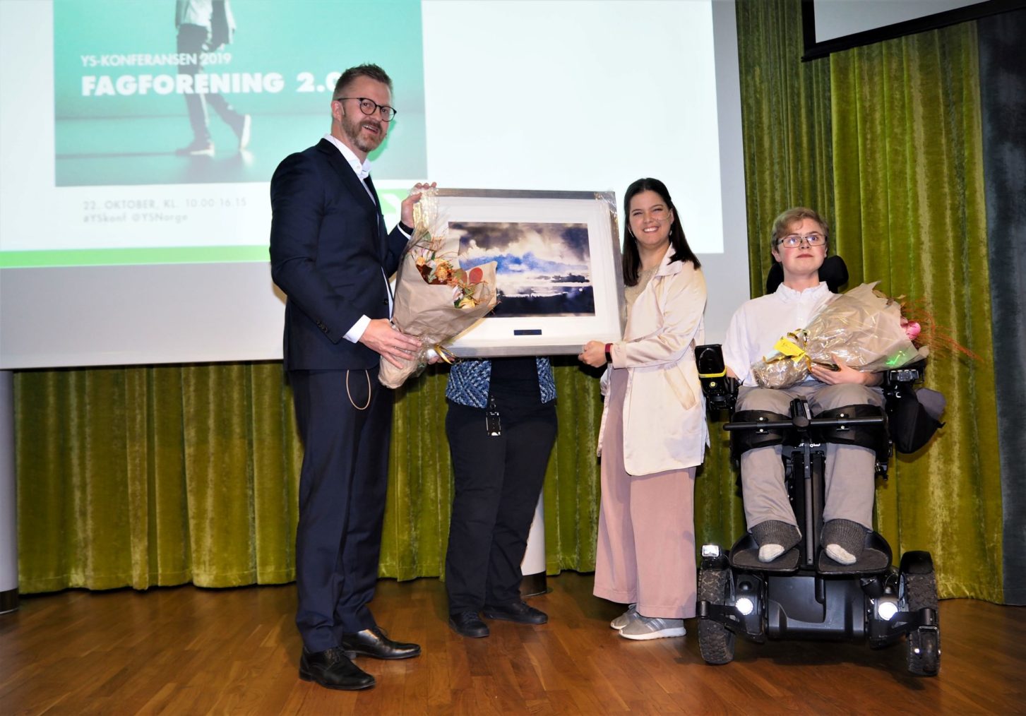 Hans-Erik Skjæggerud, YS, Tamarin Varner og Gabriel Wilhelmsen Hoff i NHFU.