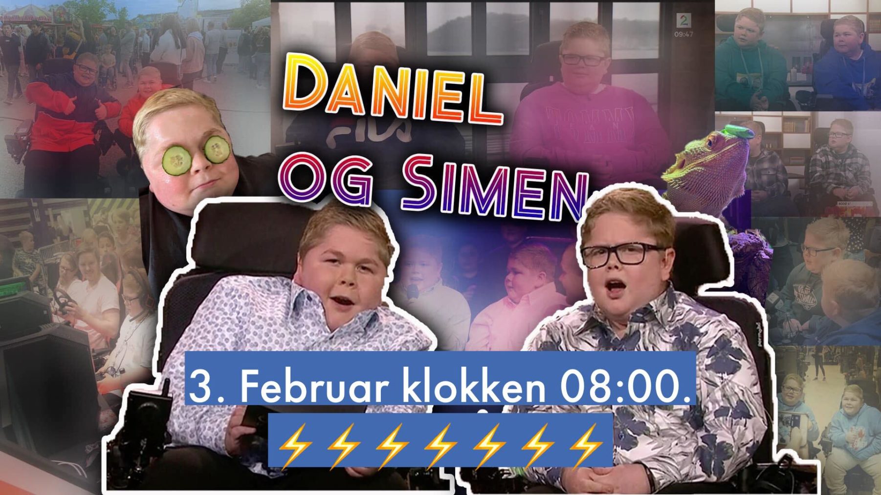 Bildemontasje med Daniel og Simen