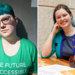 FUNKISER I MDG: Elan Morgan (til venstre) og Aurora Kobernus fremmer forslag om å skjerpe den handikappolitiske profilen til Miljøpartiet De Grønne ytterligere.