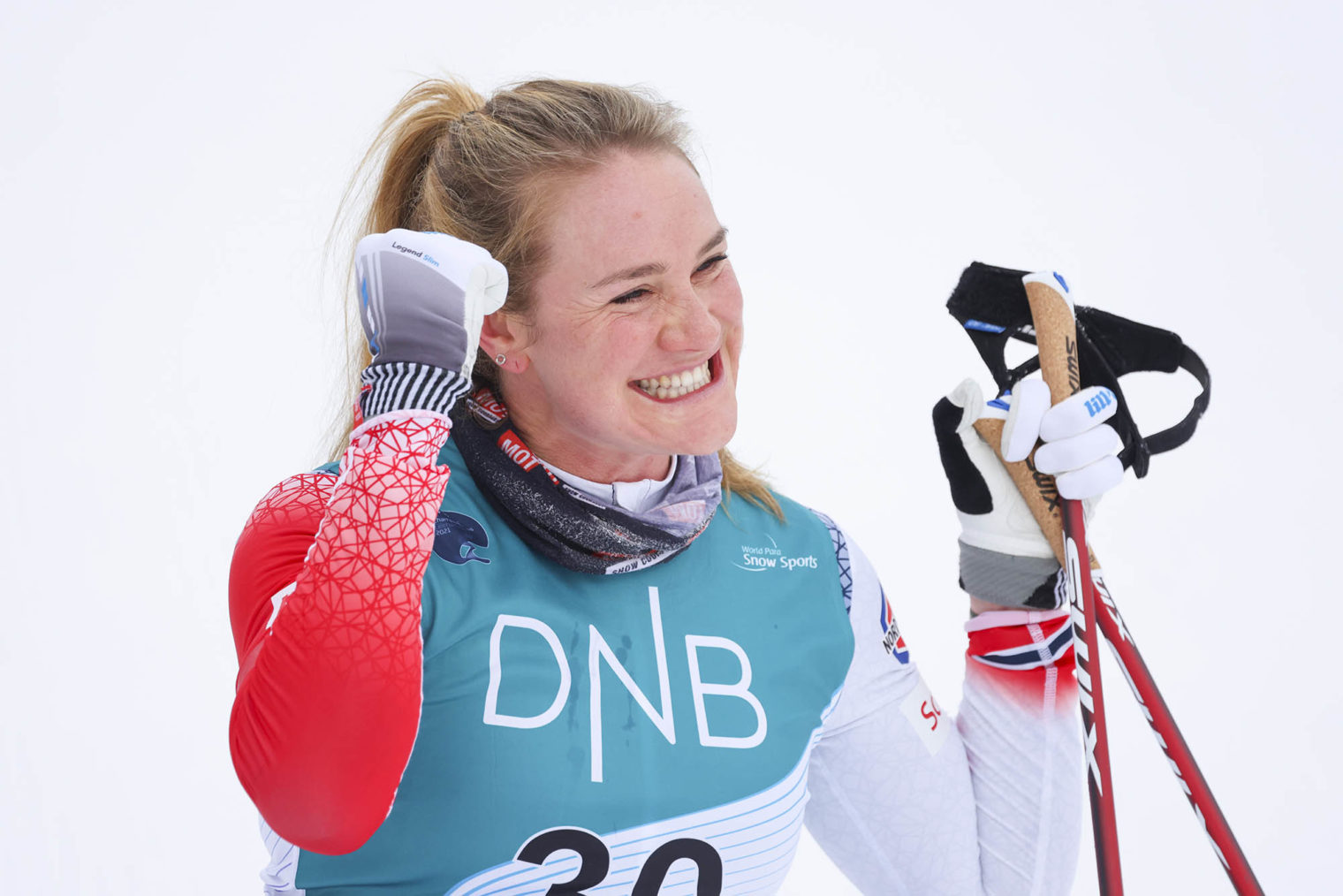 Birgit Skarstein jubler etter målpassering.