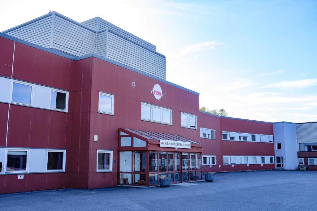 Fasaden på Nav hjelpemiddelsentral Telemark.