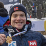Espot, Spania 20230124. 
VM-GULL NR. 5: Jesper Saltvik Pedersen vant gull i superkombinasjon under Para-VM alpint tirsdag. Onsdag fikk han utfor-gullet rundt halsen.
(Foto: Norges Skiforbund. Lemos Media, NTB)