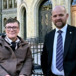 MØTTE FORSTÅELSE: NHF-leder Tove Linnea Brandvik og Senterpartiets stortingsrepresentant Geir Inge Lien er enige om at funksjonshemmede skal ha lik mulighet til å ta taxi i alle deler av landet.