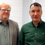 MOTTAR STØTTE: Forbundsleder Terje André Olsen (til venstre) og generalsekretær Per Inge Bjerknes i Norges Blindeforbund frykter at fallende bingoinntekter raskt får konsekvenser for aktiviteter i forbundet. Blindeforbundet er også medeier i bingoselskapet Bingo Holding AS.