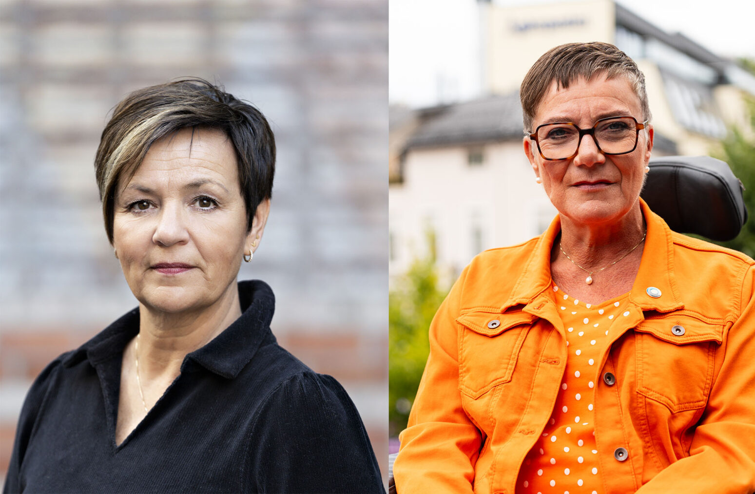 Collage med portrettbilder av Anne Tingelstad Wøien og Tove Linnea Brandvik