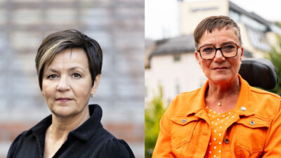Collage med portrettbilder av Anne Tingelstad Wøien og Tove Linnea Brandvik