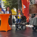 BPA-DEBATT PÅ ARENDALSUKA: Tove Linnea Brandvik (NHF, til høyre) diskuterte BPA med Stig Morten Skjæran (Uloba), Anne Gamme (KS) og Lilly-Ann Elvestad (Funskjonshemmedes Fellesorganisasjon).