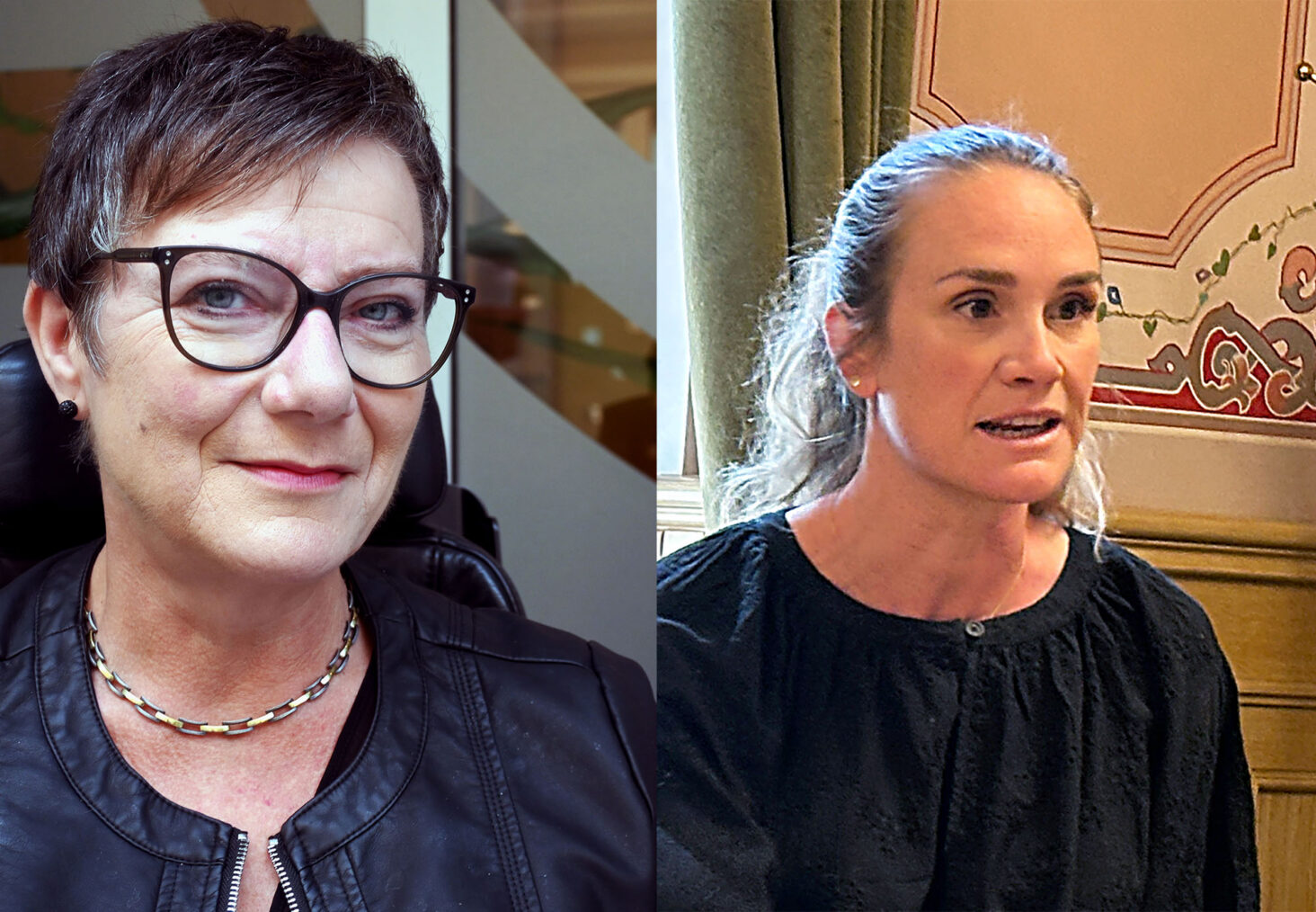 Collage med portrett av Tove Linnea Brandvik og Birgit Skarstein
