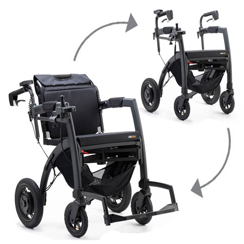 Rollz Motion Electric 2.0 vist både som rullestol og rullator